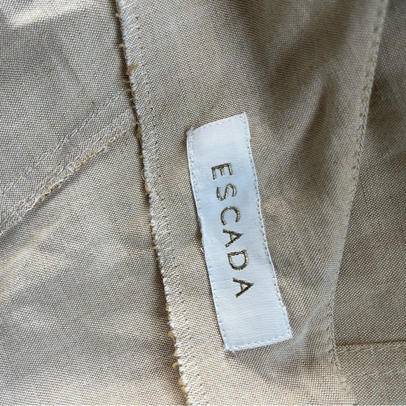 Vintage Escada Beige Linen Dress - Picture 7 of 10